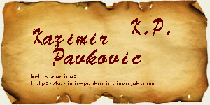 Kazimir Pavković vizit kartica